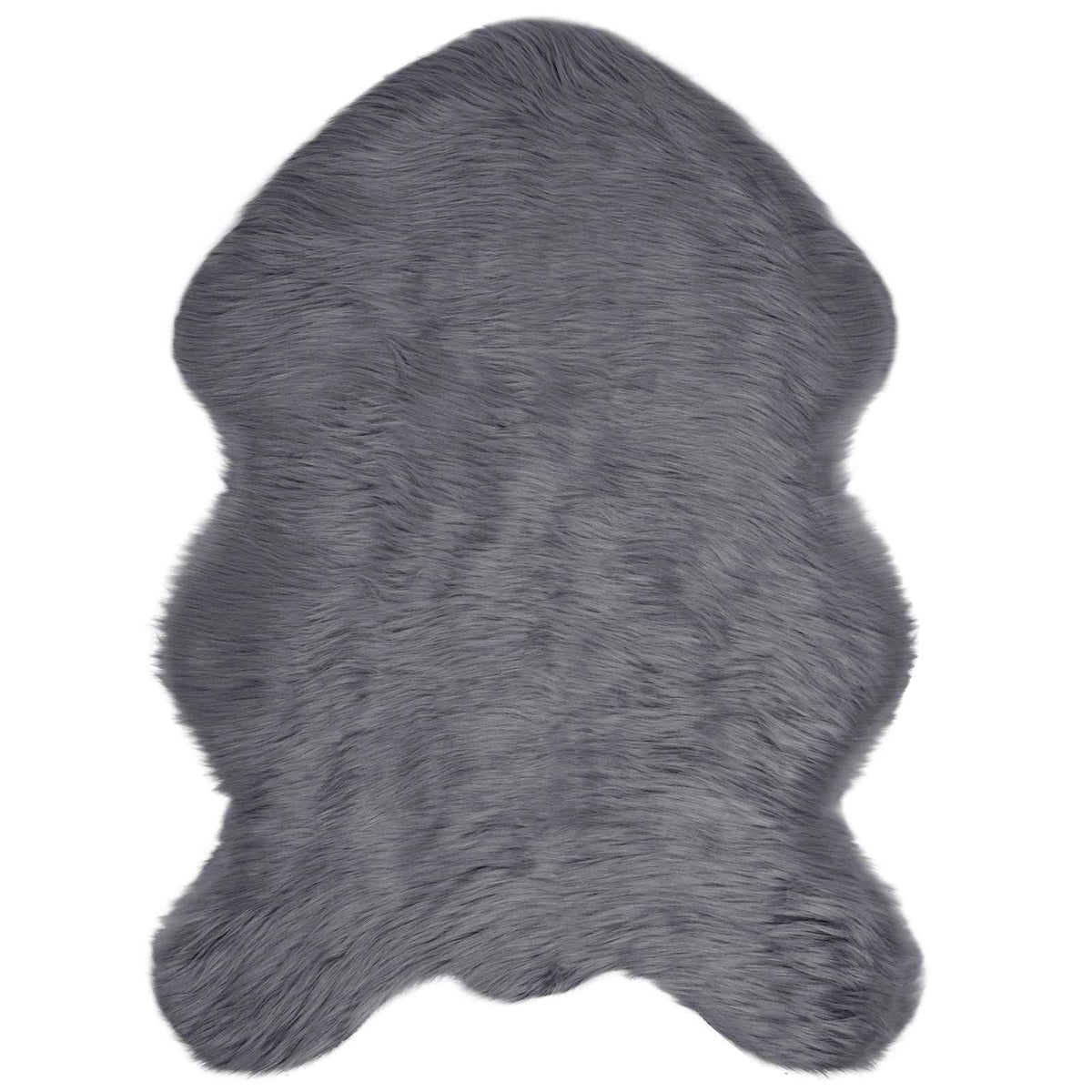 Vidaxl tapis en fausse peau de mouton tafalla anthracite 50 x 80 cm polyester