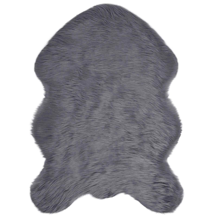 Vidaxl tapis en fausse peau de mouton tafalla anthracite 60 x 90 cm polyester