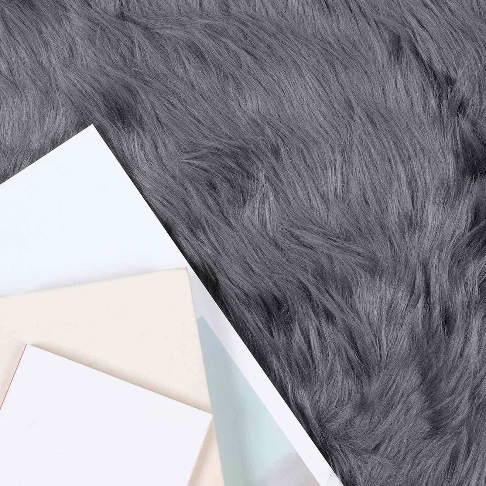 Vidaxx tapis en fausse peau de mouton tafalla anthracite 80 x 120 cm polyester