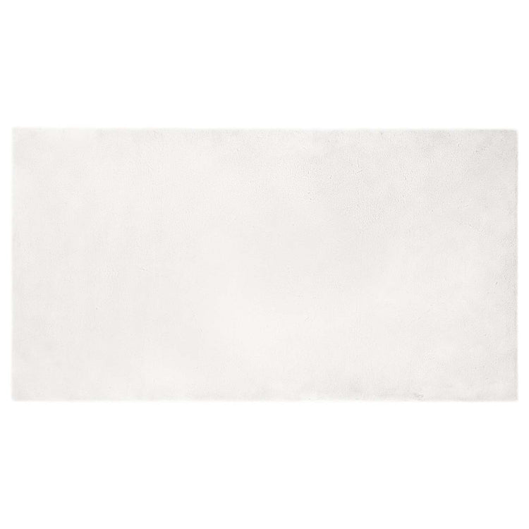 VidaXL tapis en fausse fourrure de lapin huile blanc 80 x 150 cm polyester