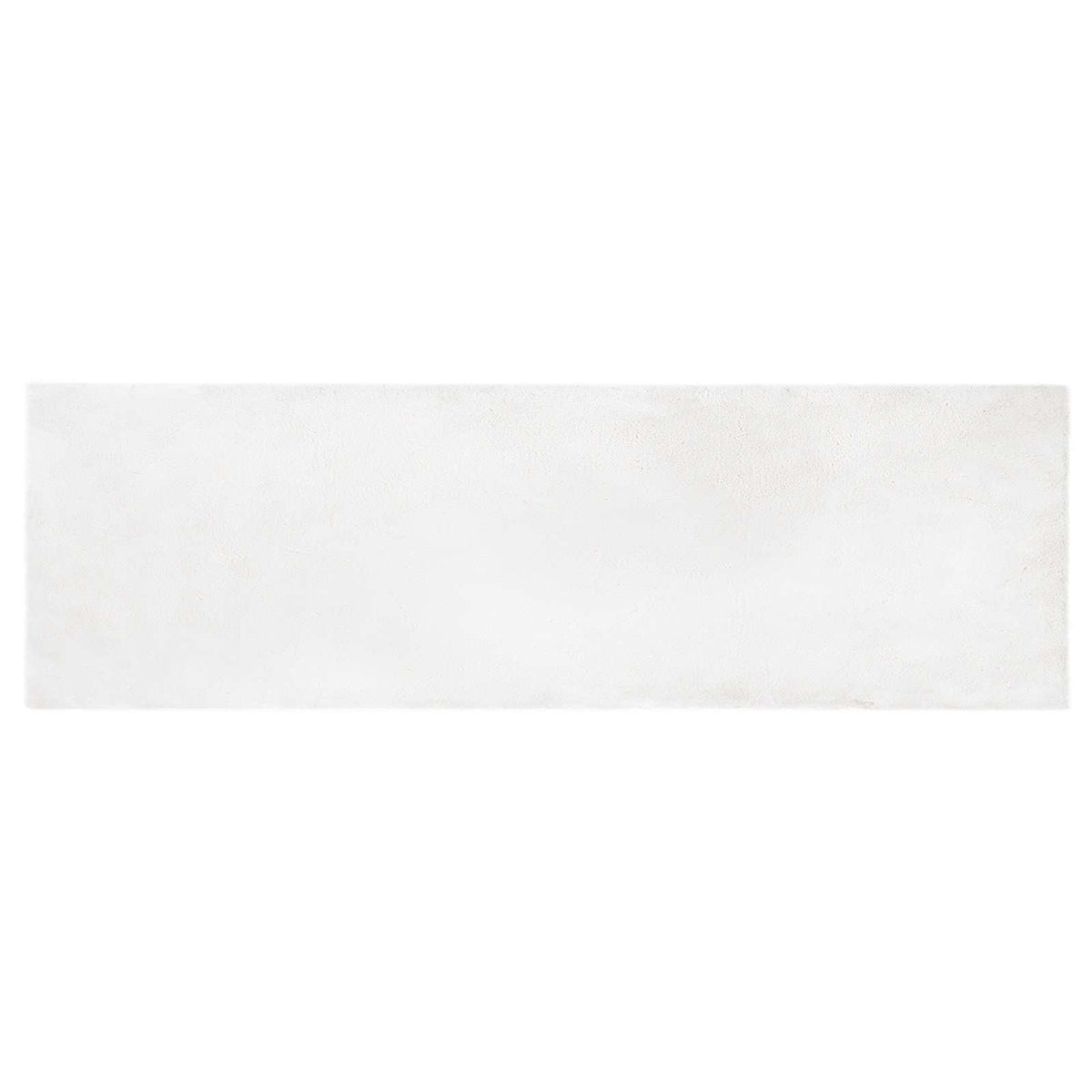 VidaXL tapis en fausse fourrure de lapin huile blanc 80 x 250 cm polyester