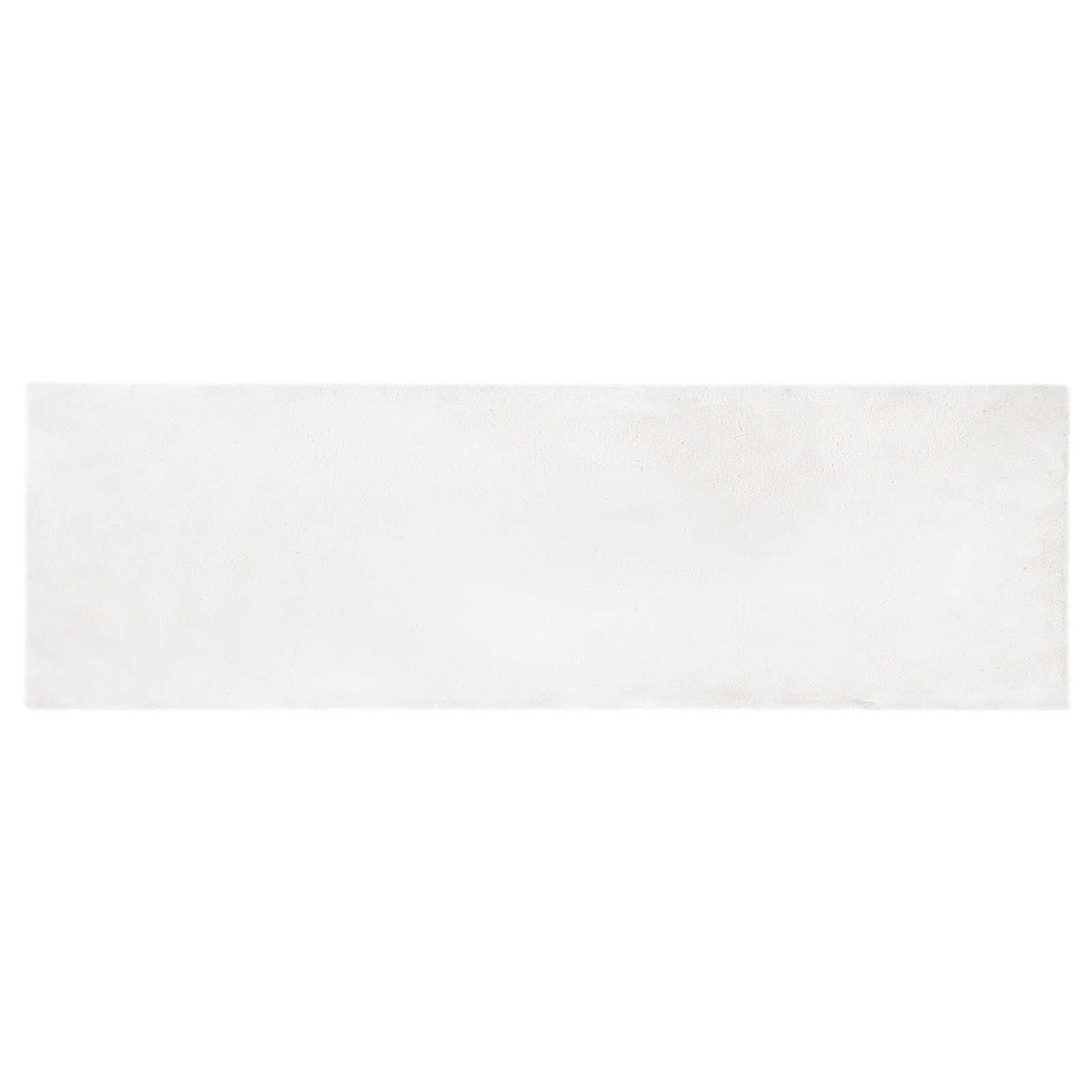 VidaXL tapis en fausse fourrure de lapin huile blanc 80 x 250 cm polyester