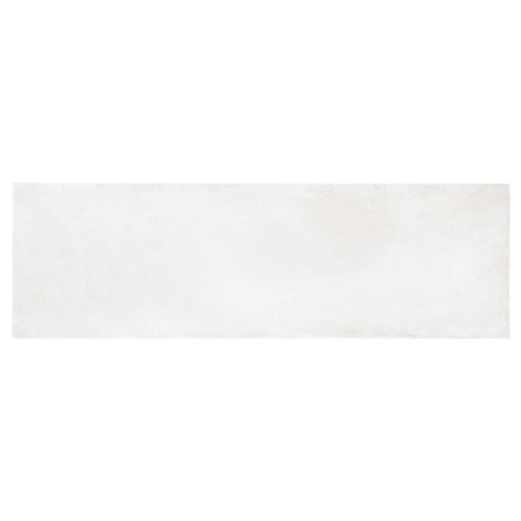 VidaXL tapis en fausse fourrure de lapin huile blanc 80 x 250 cm polyester