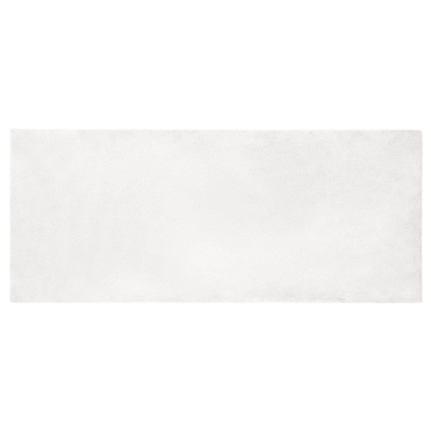 VidaXL tapis en fausse fourrure de lapin huile blanc 100 x 200 cm polyester