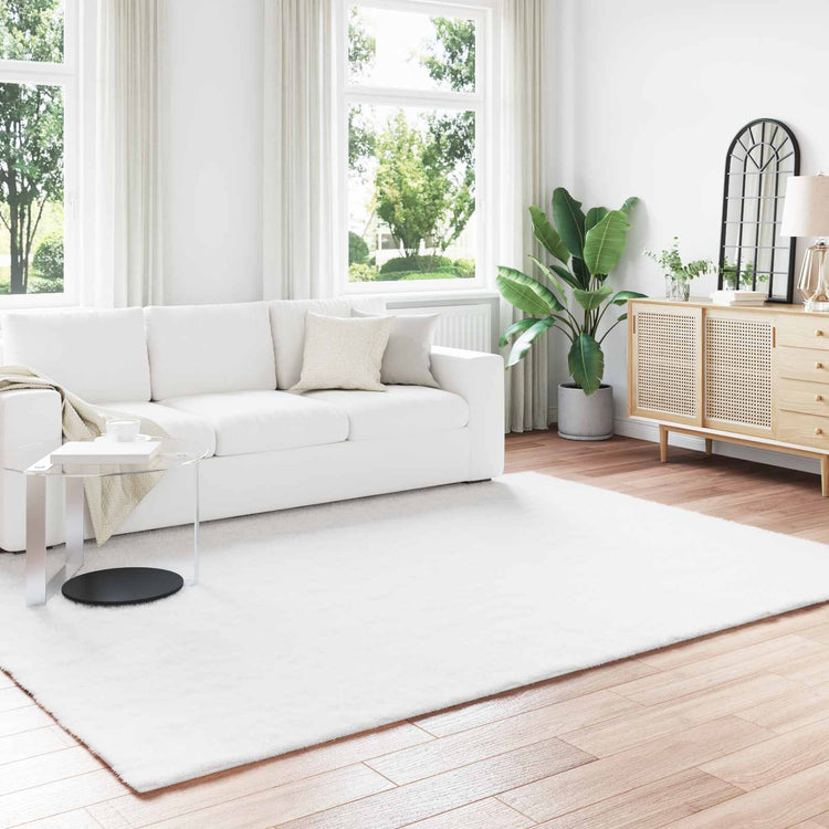 VidaXL tapis en fausse fourrure de lapin Olite blanc 240 x 340 cm polyester