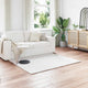 VidaXL tapis en fausse fourrure de lapin huile blanc 120 x 120 cm polyester