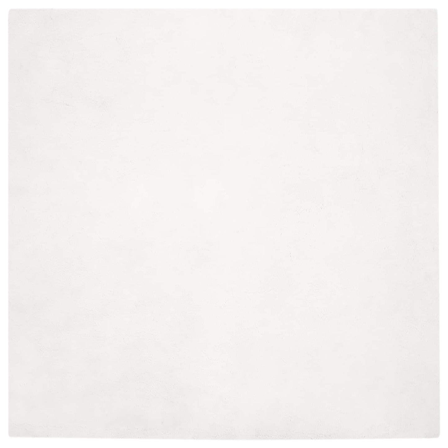 VidaXL tapis en fausse fourrure de lapin huile blanc 120 x 120 cm polyester