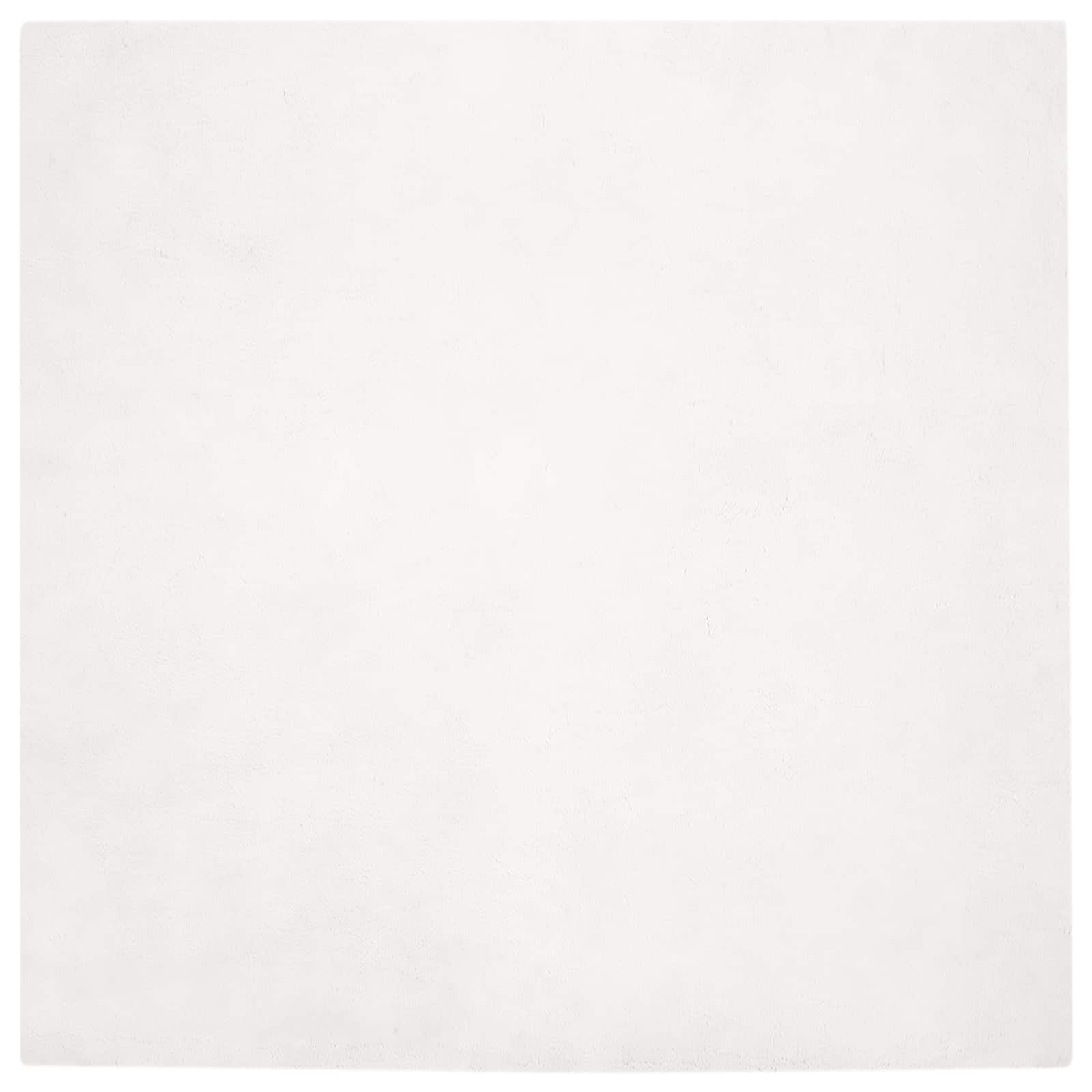 VidaXL tapis en fausse fourrure de lapin Olite blanc 240 x 240 cm polyester