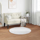 Vidaxl tapis en fausse fourrure de lapin huile blanc ø 100 cm polyester