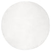 Vidaxl tapis en fausse fourrure de lapin huile blanc ø 160 cm polyester