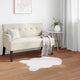 Vidaxl tapis en fausse fourrure de lapin blanc huile 60 x 90 cm polyester