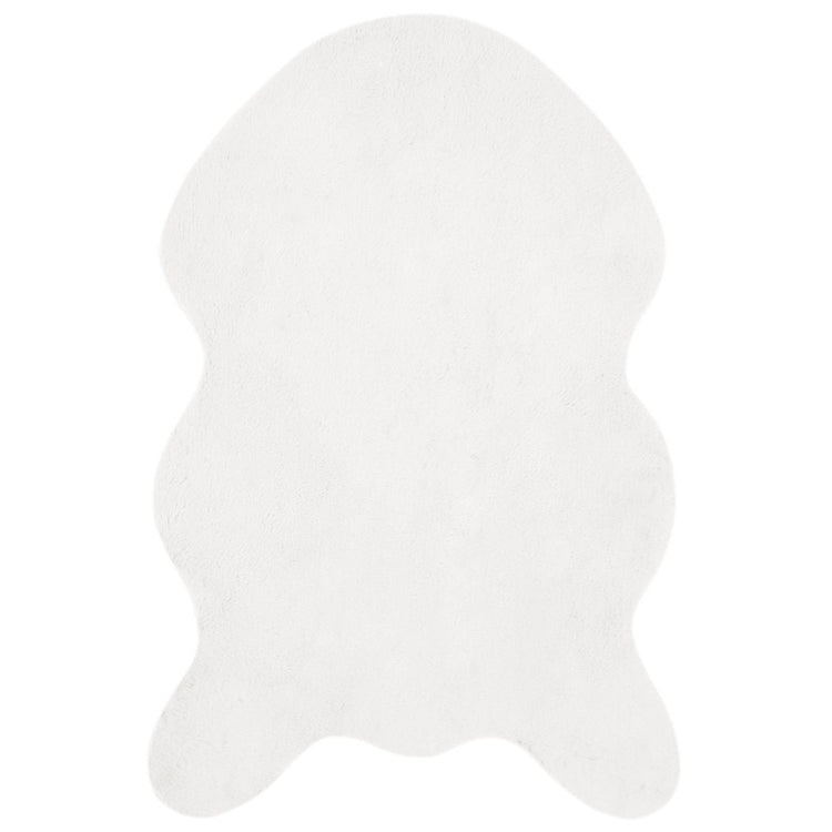 Vidaxl tapis en fausse fourrure de lapin blanc huile 60 x 90 cm polyester