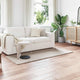 VidaXL tapis en fausse fourrure de lapin beige huileux 80 x 200 cm polyester