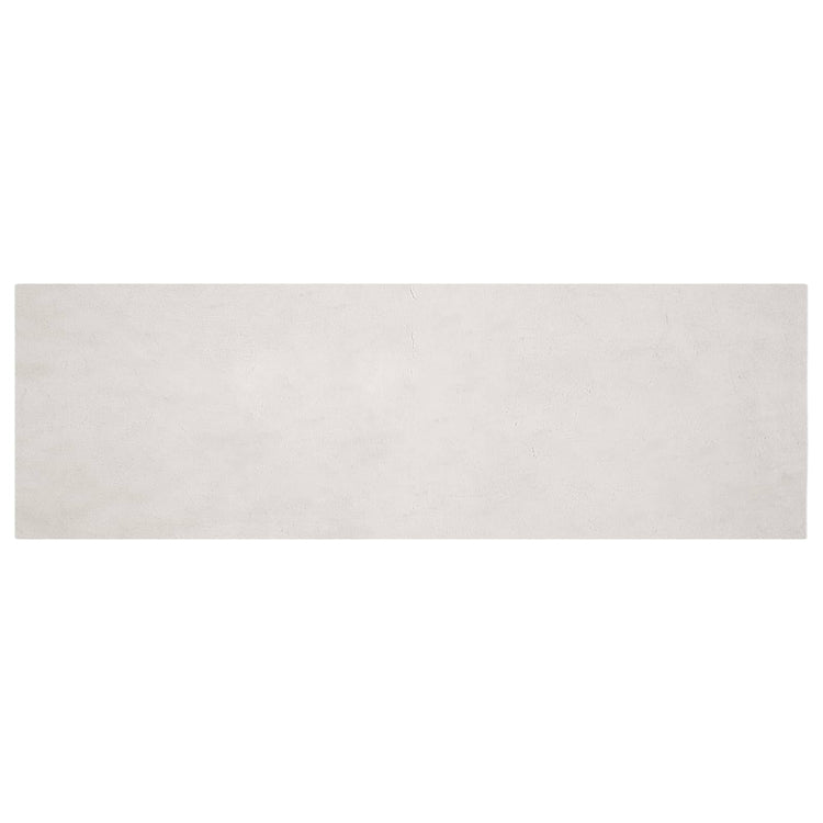 VidaXL tapis en fausse fourrure de lapin beige huileux 80 x 250 cm polyester