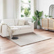 VidaXL tapis en fausse fourrure de lapin beige huileux 120 x 120 cm polyester