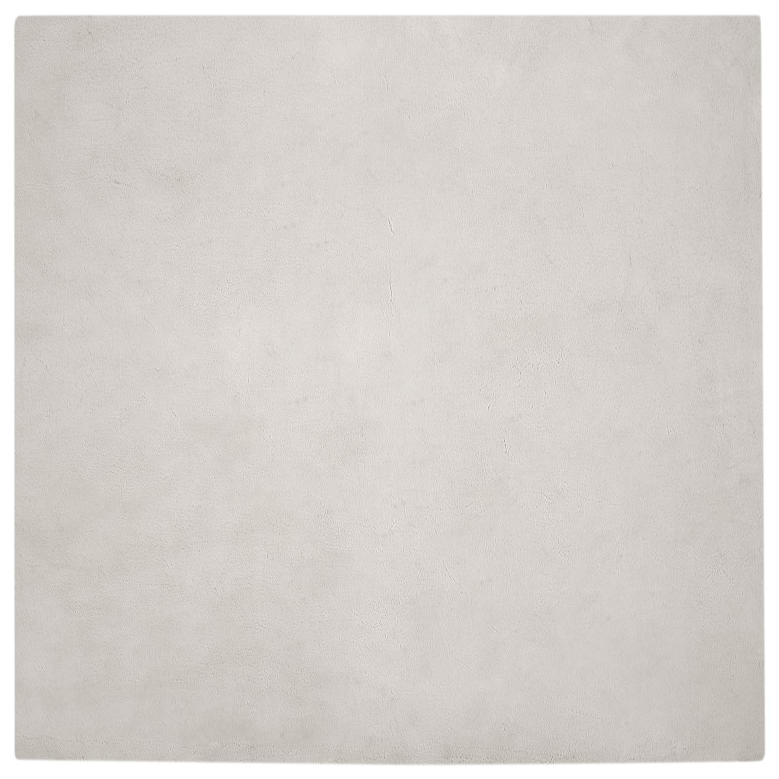 VidaXL tapis en fausse fourrure de lapin beige huileux 160 x 160 cm polyester