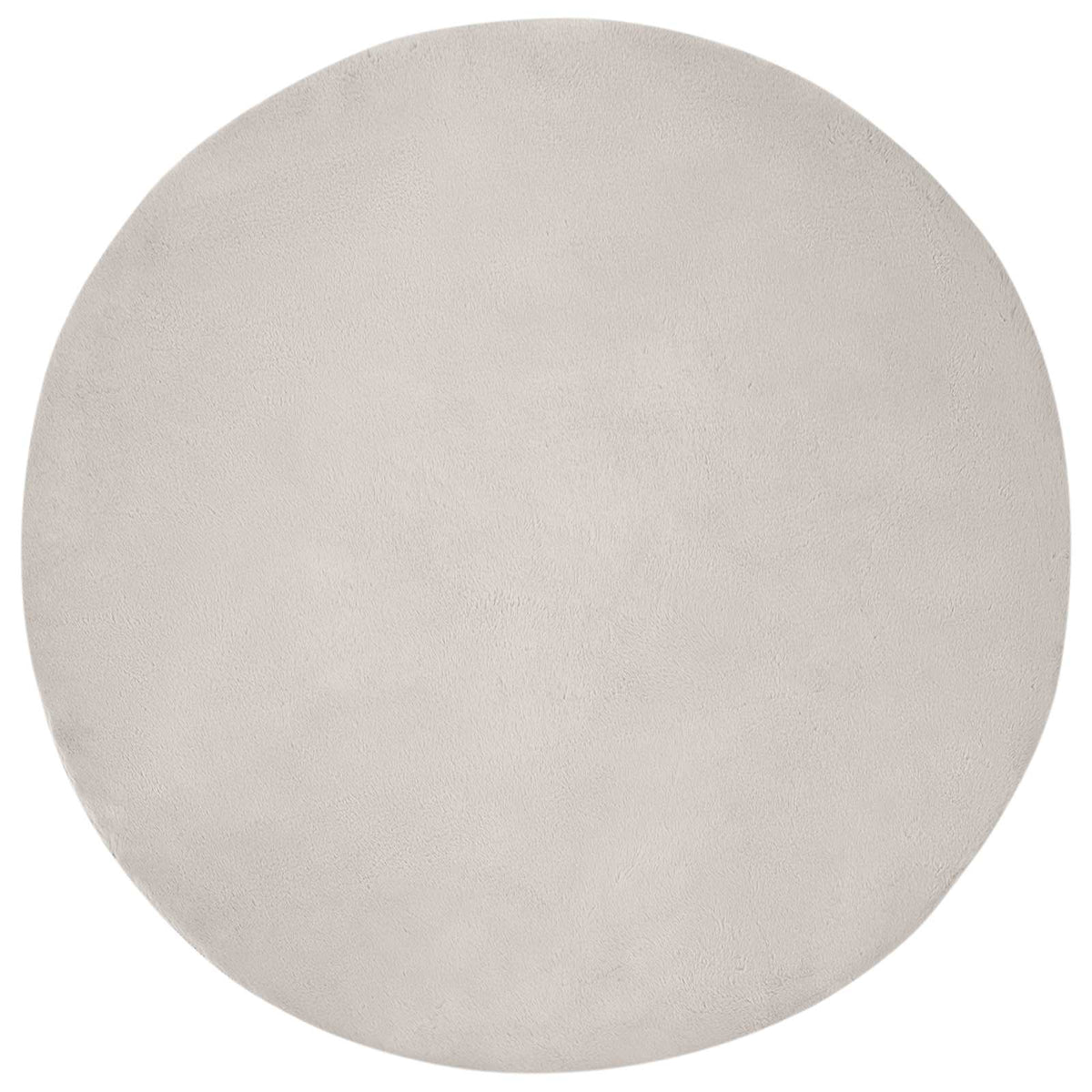 Vidaxl tapis en fausse fourrure de lapin beige huileux ø 80 cm polyester