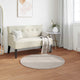 VidaXL tapis en fausse fourrure de lapin beige huileux ø 120 cm polyester