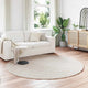 VidaXL tapis en fausse fourrure de lapin beige huileux ø 200 cm polyester