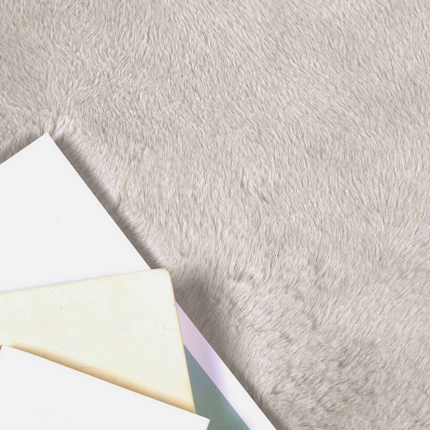 VidaXL tapis en fausse fourrure de lapin beige huileux ø 200 cm polyester