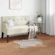 VidaXL tapis en fausse fourrure de lapin beige huileux 50 x 80 cm polyester