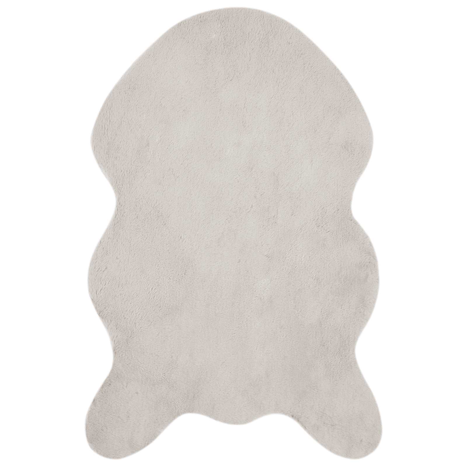VidaXL tapis en fausse fourrure de lapin beige huileux 50 x 80 cm polyester