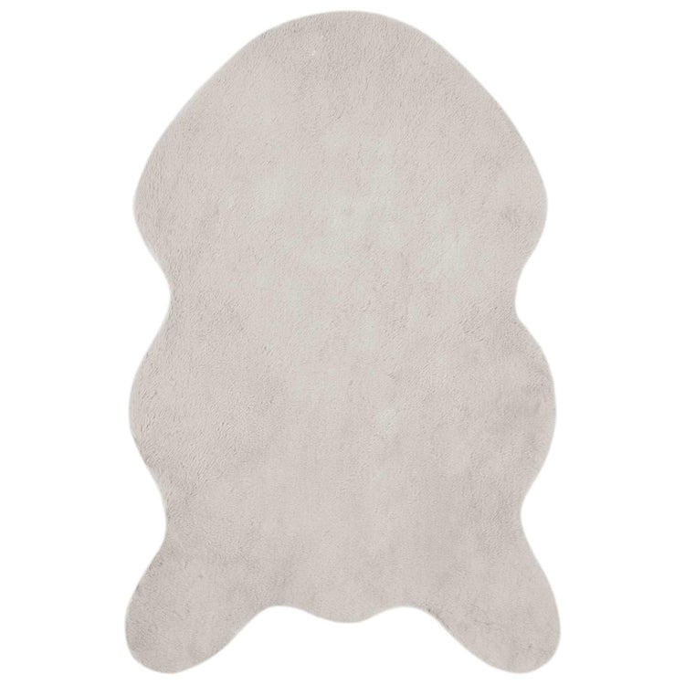 VidaXL tapis en fausse fourrure de lapin beige huileux 80 x 120 cm polyester