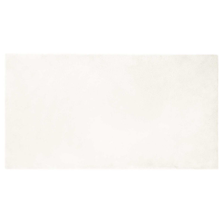 VidaXL tapis en fausse fourrure de lapin crème huileuse 80 x 150 cm polyester