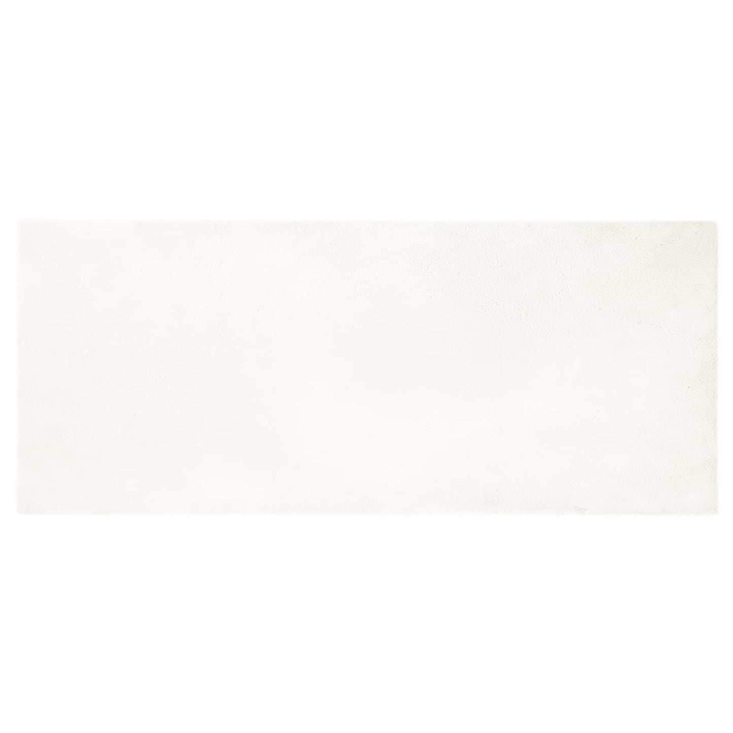 VidaXL tapis en fausse fourrure de lapin crème huileuse 80 x 200 cm polyester