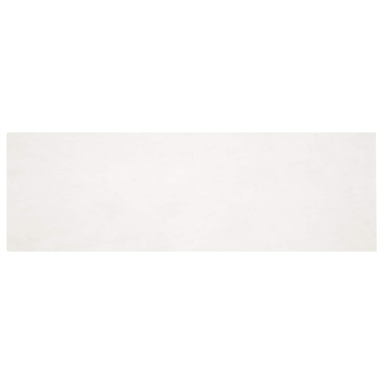 VidaXL tapis en fausse fourrure de lapin crème huileuse 80 x 250 cm polyester