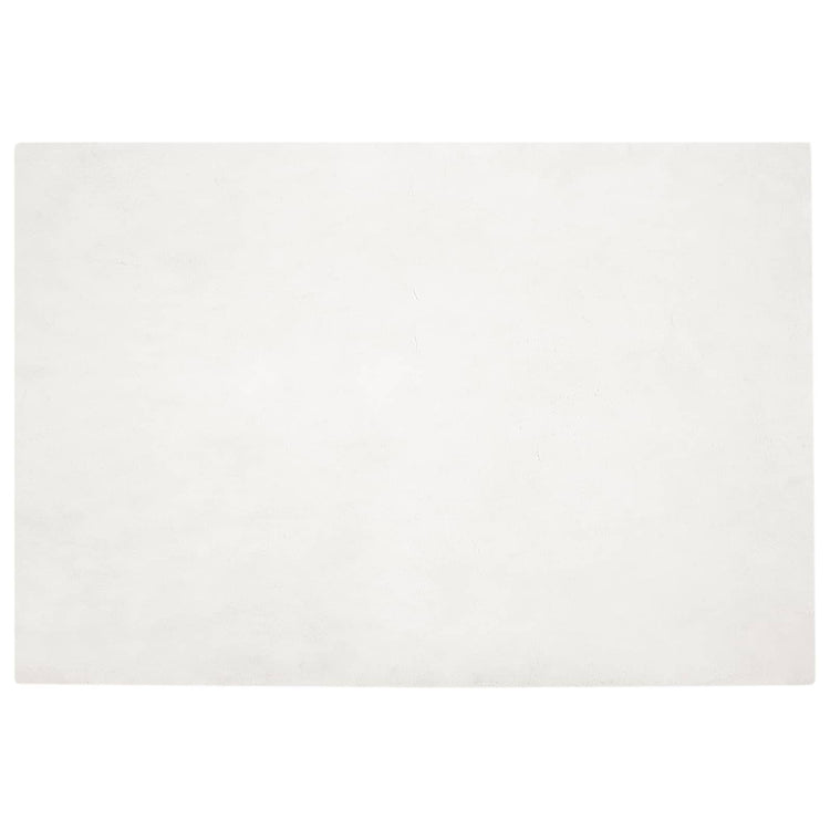 VidaXL tapis en fausse fourrure de lapin crème huileuse 120 x 170 cm polyester