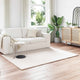 VidaXL tapis en fausse fourrure de lapin crème huileuse 160 x 230 cm polyester