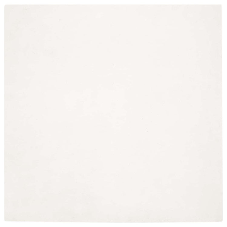 VidaXL tapis en fausse fourrure de lapin crème huileuse 120 x 120 cm polyester