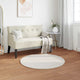 VidaXL tapis en fausse fourrure de lapin crème huileuse ø 80 cm polyester