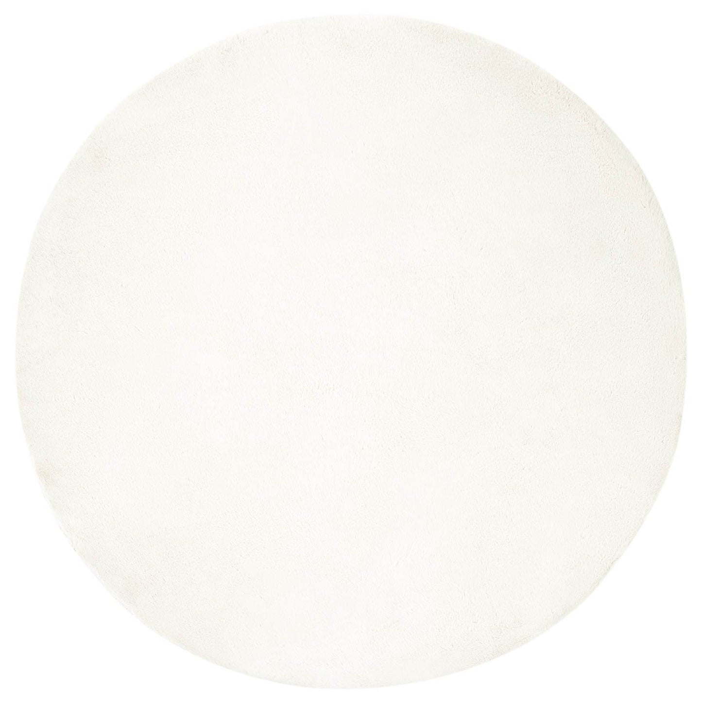 VidaXL tapis en fausse fourrure de lapin crème huileuse ø 80 cm polyester