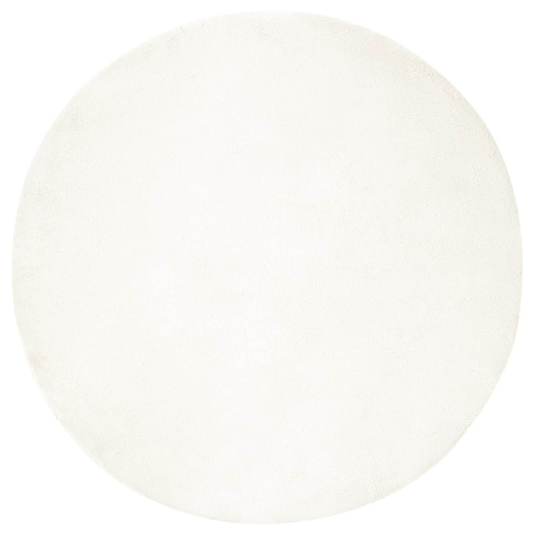 VidaXL tapis en fausse fourrure de lapin crème huileuse ø 80 cm polyester