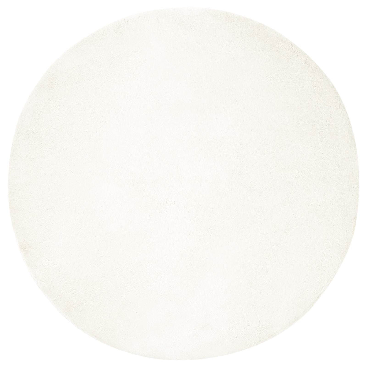VidaXL tapis en fausse fourrure de lapin crème huileuse ø 120 cm polyester