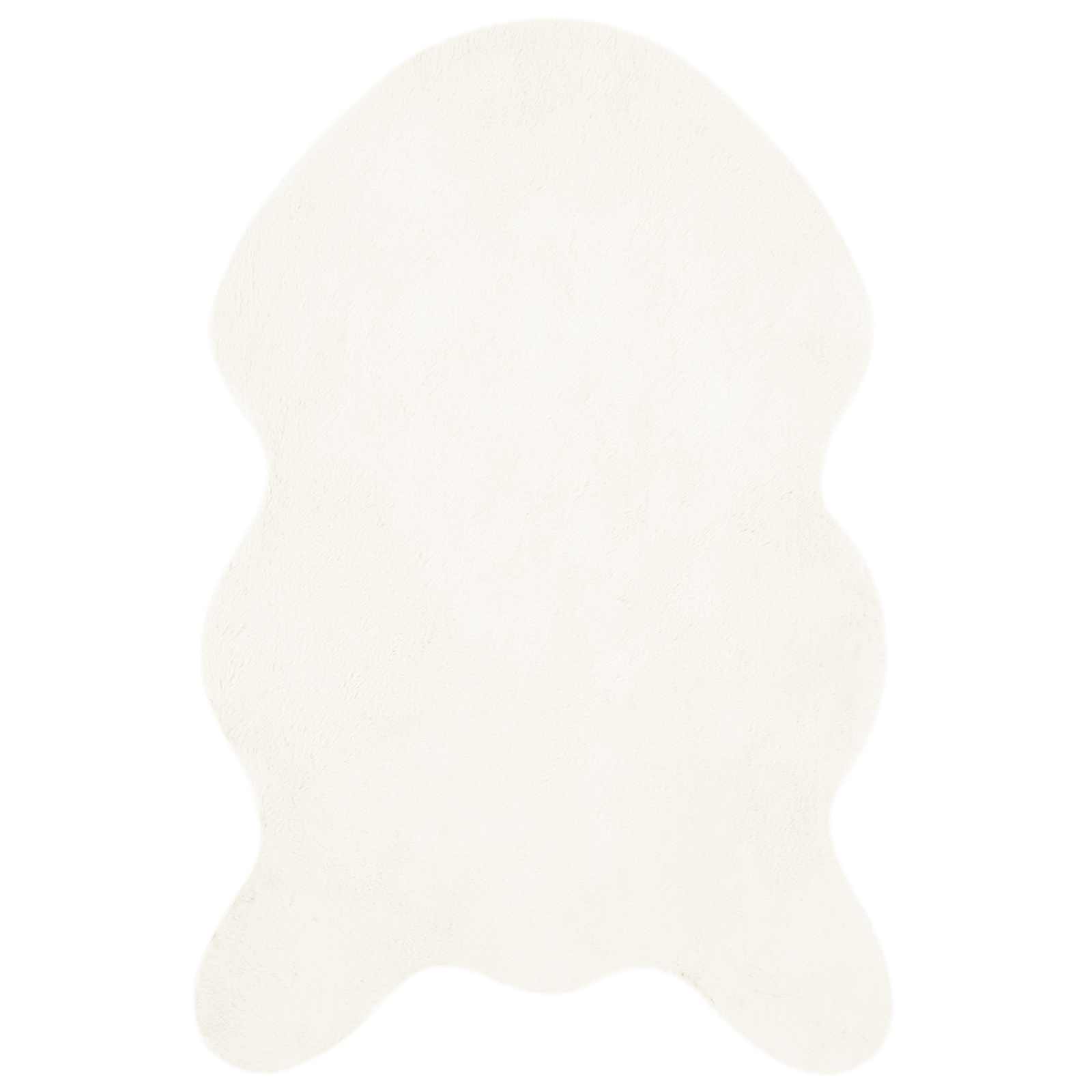 VidaXL tapis en fausse fourrure de lapin crème huileuse 60 x 90 cm polyester