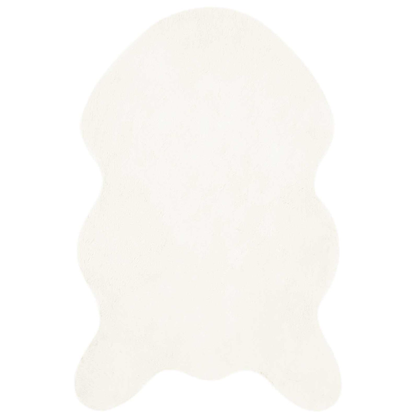 VidaXL tapis en fausse fourrure de lapin crème huileuse 80 x 120 cm polyester