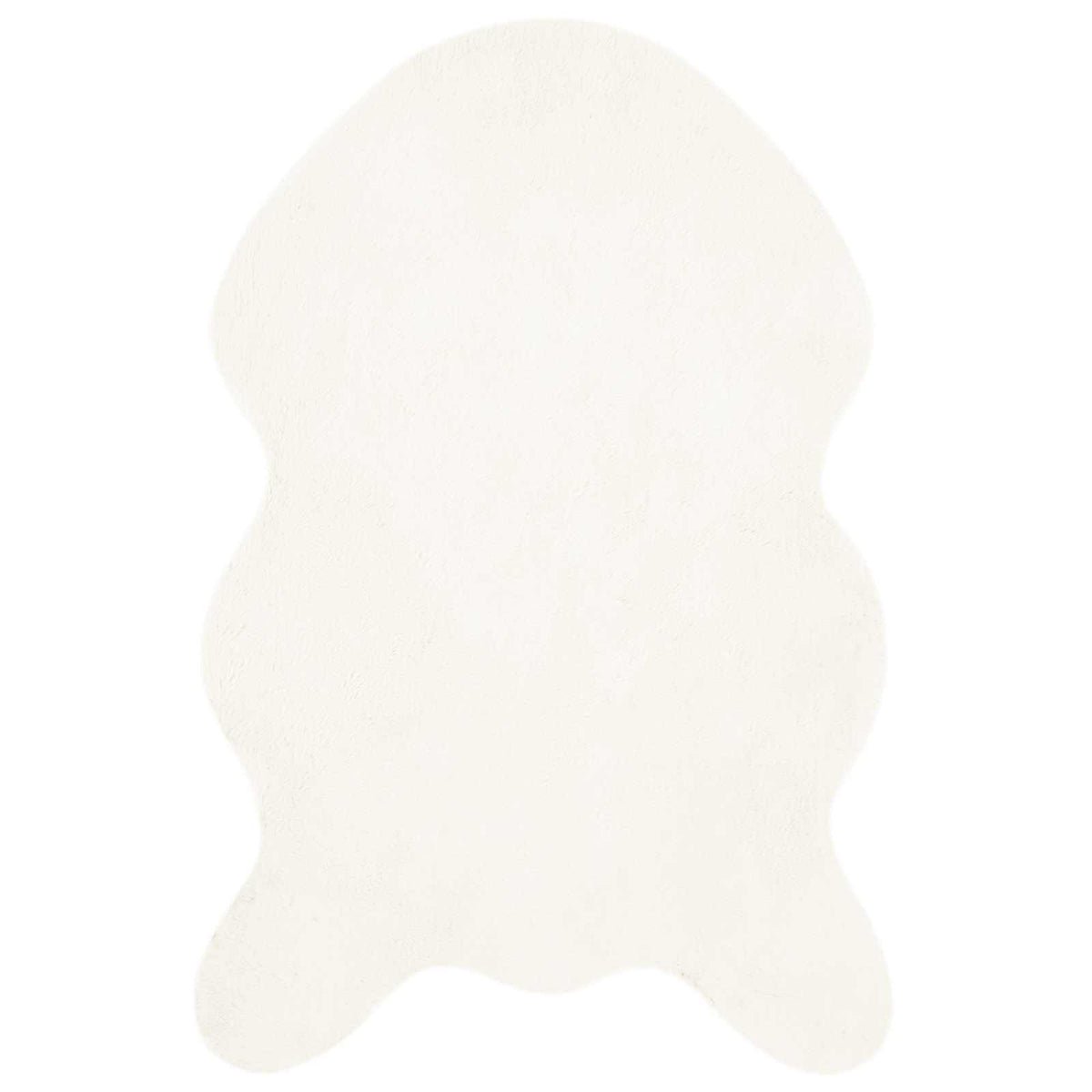 VidaXL tapis en fausse fourrure de lapin crème huileuse 80 x 120 cm polyester