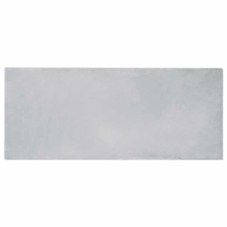 VidaXL tapis en fausse fourrure de lapin gris huile 80 x 200 cm polyester