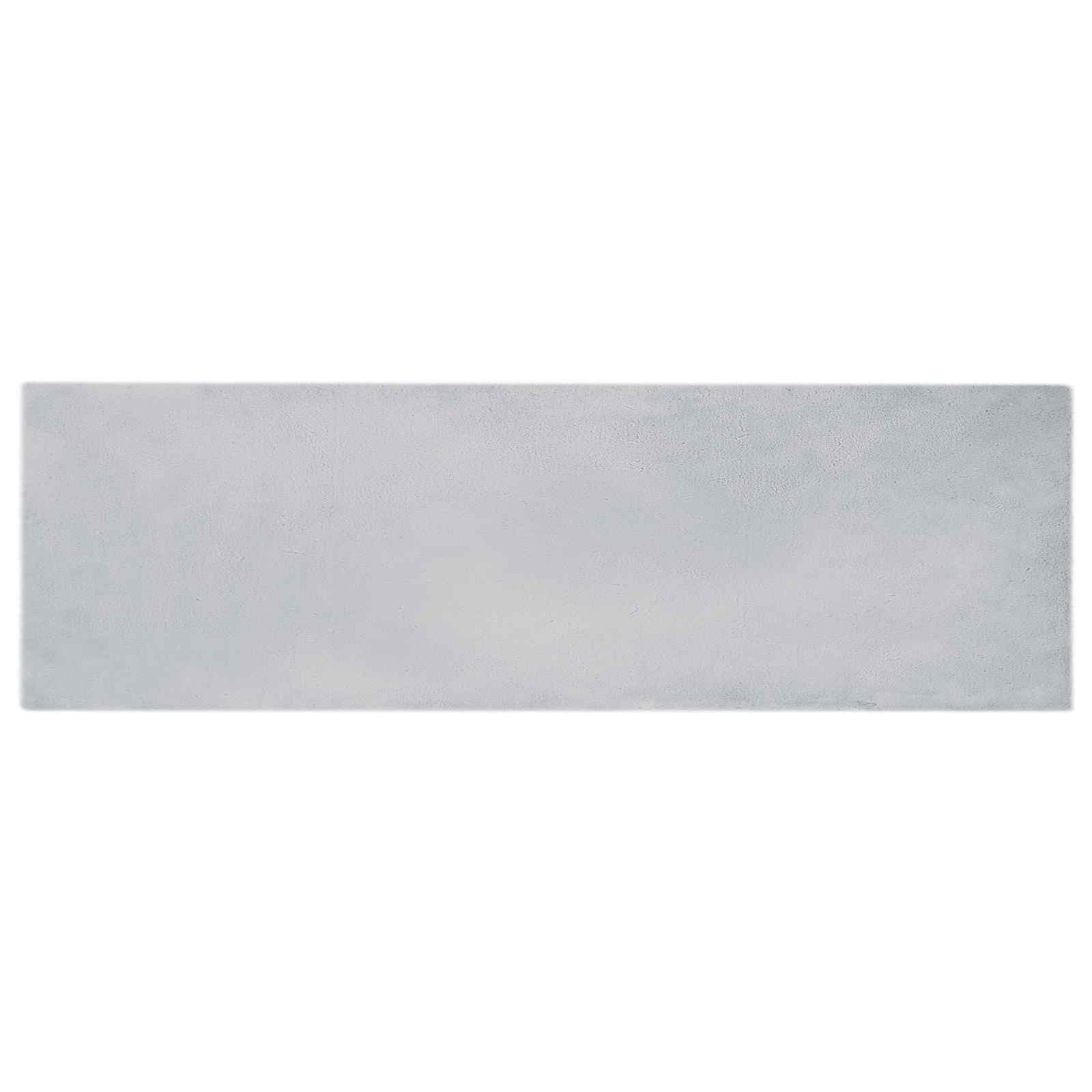 VidaXL tapis en fausse fourrure de lapin gris huile 80 x 250 cm polyester