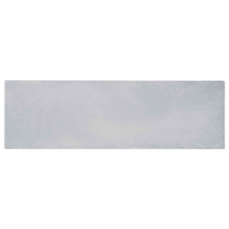 VidaXL tapis en fausse fourrure de lapin gris huile 80 x 250 cm polyester