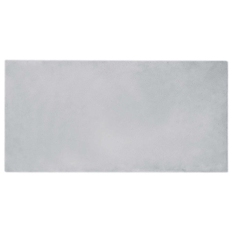 VidaXL tapis en fausse fourrure de lapin gris huile 100 x 200 cm polyester