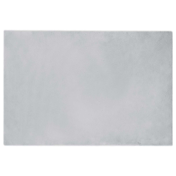 VidaXL tapis en fausse fourrure de lapin gris huile 120 x 170 cm polyester