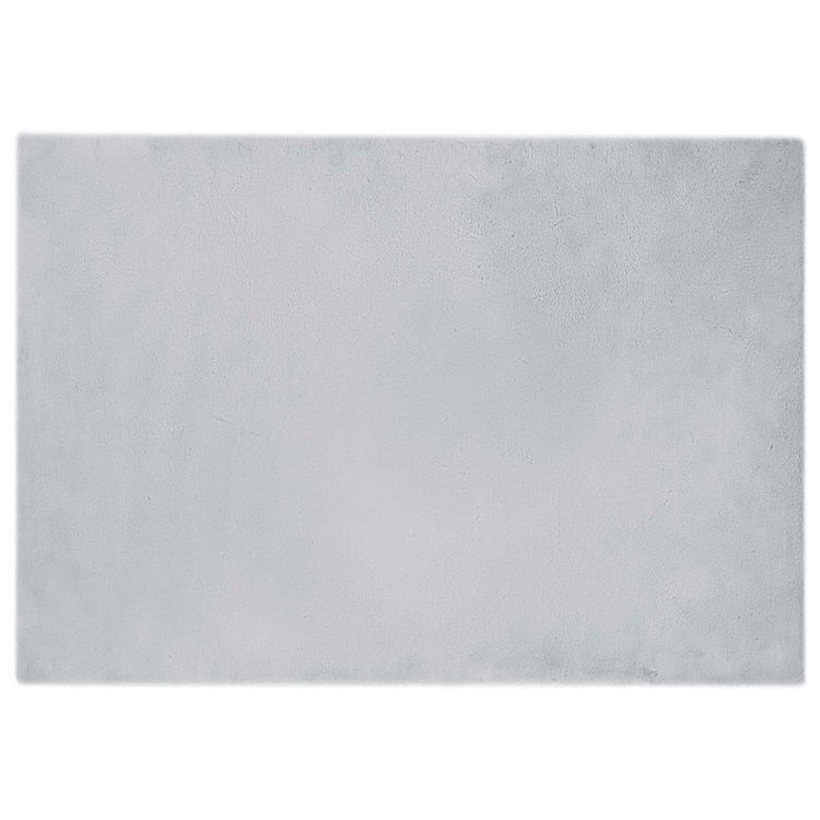 VidaXL tapis en fausse fourrure de lapin gris huile 140 x 200 cm polyester