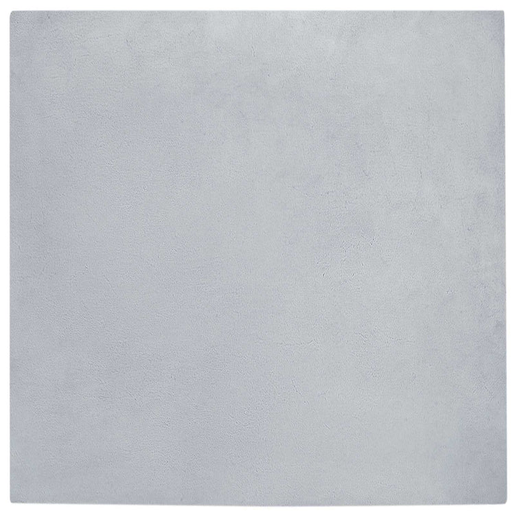 VidaXL tapis en fausse fourrure de lapin gris huile 120 x 120 cm polyester