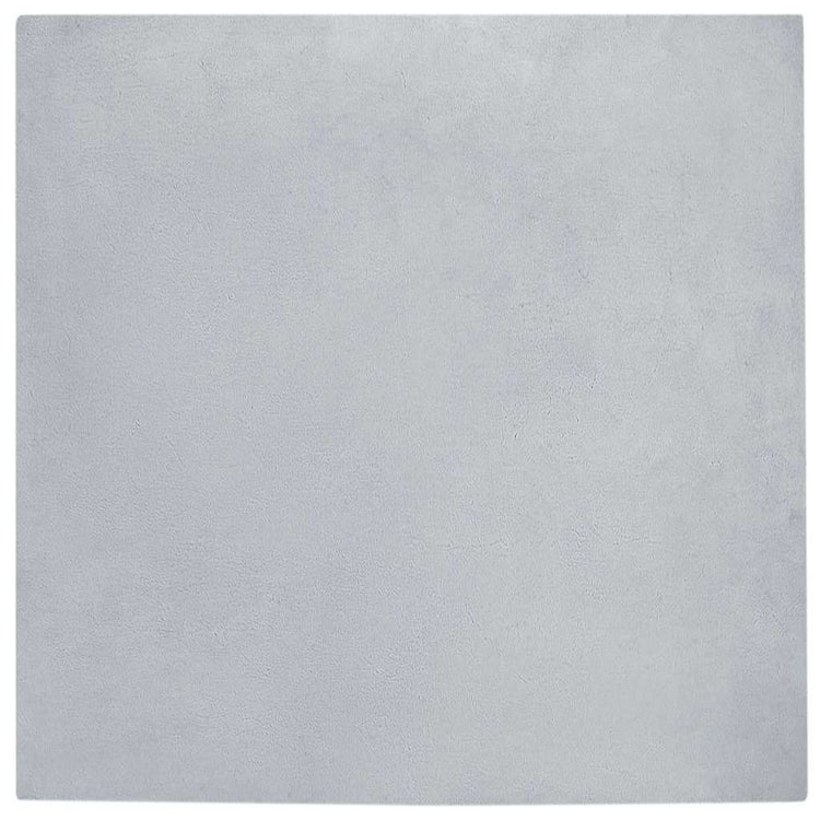 VidaXL tapis en fausse fourrure de lapin gris huile 200 x 200 cm polyester