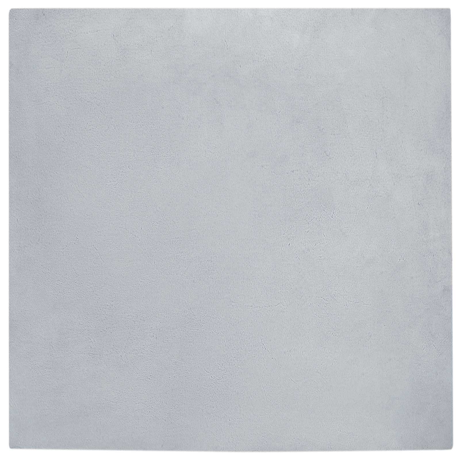 VidaXL tapis en fausse fourrure de lapin gris huile 240 x 240 cm polyester