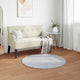 Vidaxxl tapis en fausse fourrure de lapin gris huile ø 100 cm polyester